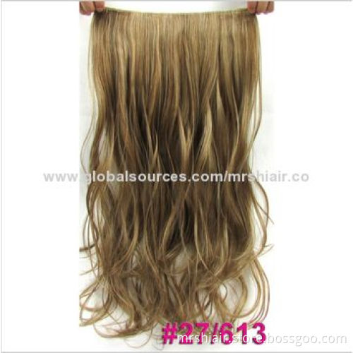 20-inch mixed color curly Peruvian clip in hair extensions